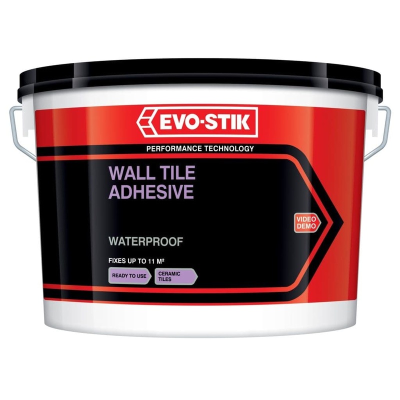 Evo-Stik Waterproof Wall Tile Adhesive for Ceramic Tiles – 10L