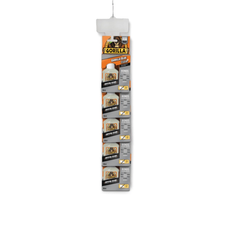 Gorilla Clear Glue 50ml – 5 Piece Clip Strip