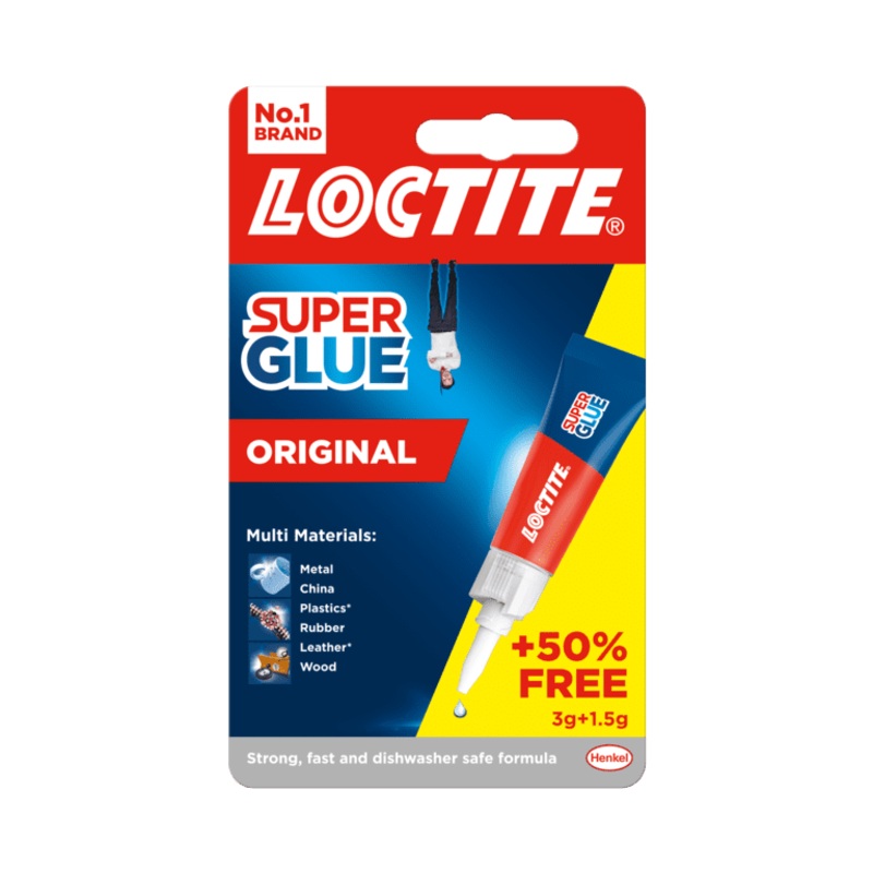 Loctite Super Glue – 3g Tube plus 50% Free