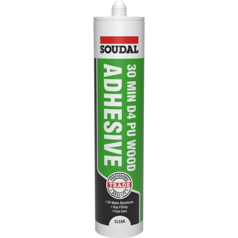 Soudal 30 Minute D4 PU Wood Adhesive Gel – Cartridge