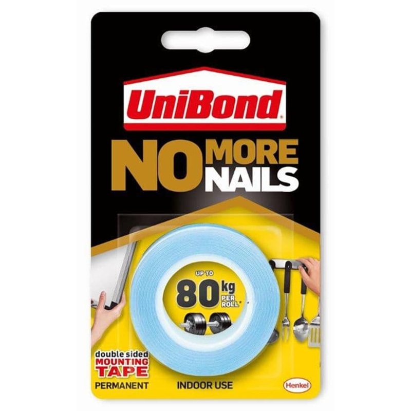 UniBond No More Nails On A Roll – Permanent Strong Bond 19mm x 1.5m