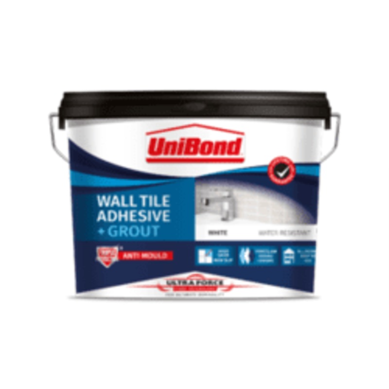 UniBond Ultraforce Wall Tile Adhesive & Grout – 12.8kg White