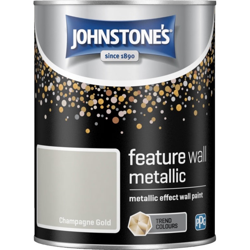Johnstone’s Feature Wall Metallic 1.25L – Champagne Gold