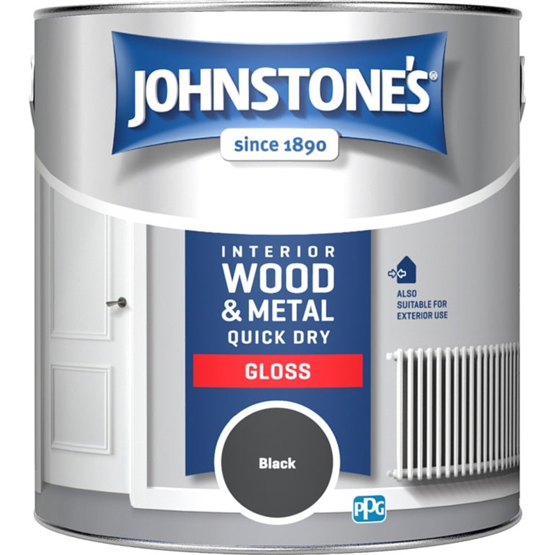 Johnstone’s Quick Dry Gloss – 2.5L Black
