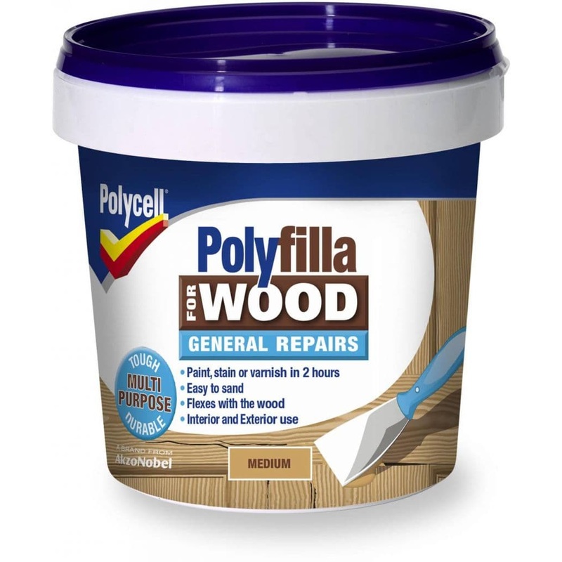 Polycell Polyfilla Wood Filler General Repairs – Light Tub 380gm