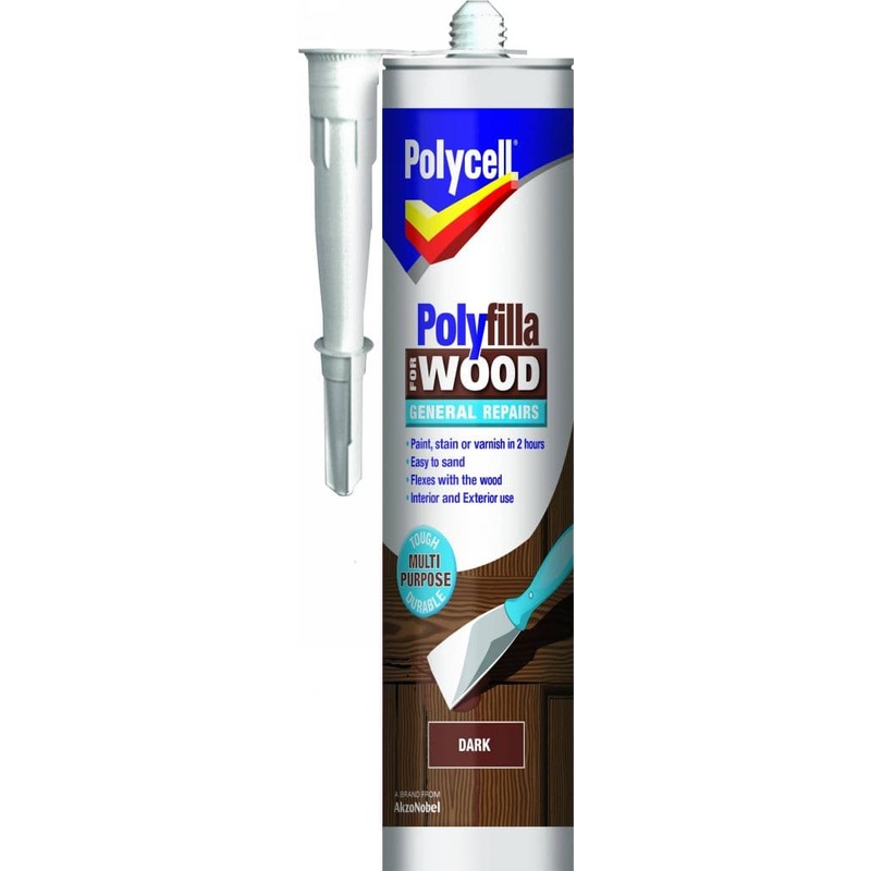 Polycell Polyfilla Wood General Repair – Dark Cartridge 480gm