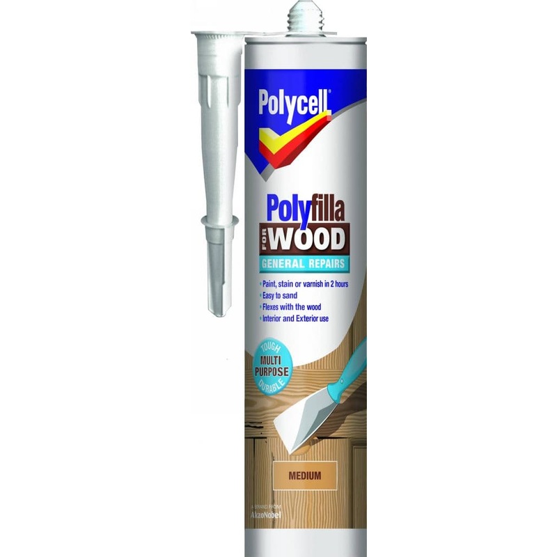 Polycell Polyfilla Wood General Repair – Medium Cartridge 480gm