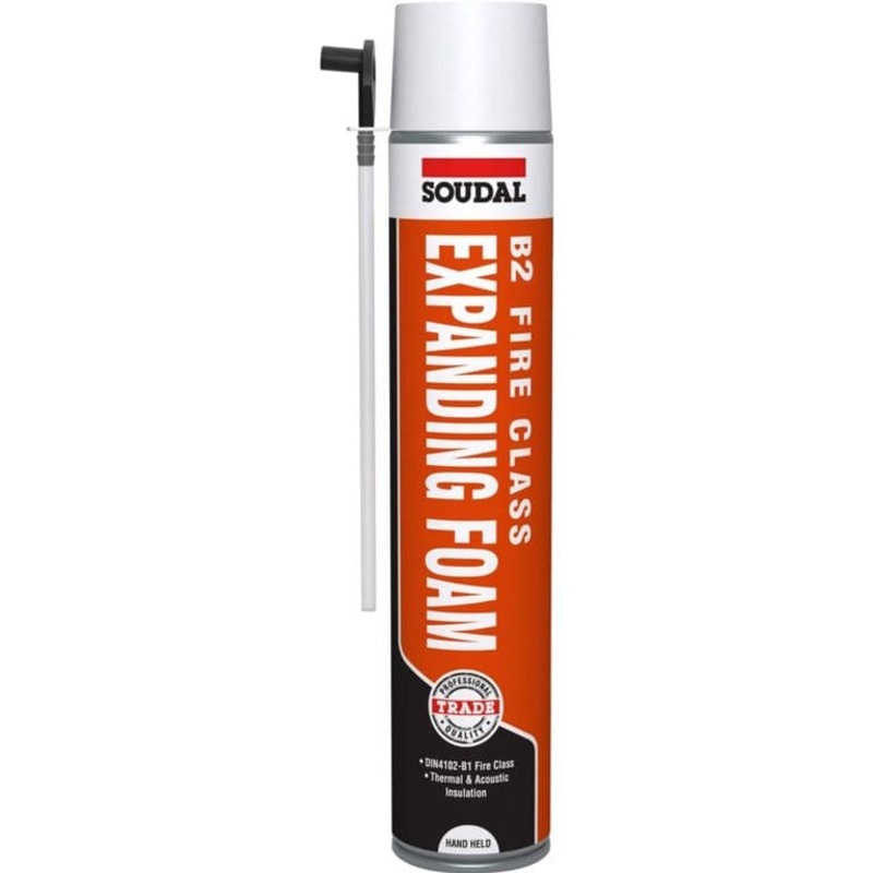 Soudal B2 Fire & Acoustic Expanding Foam – 750ml – HAND HELD