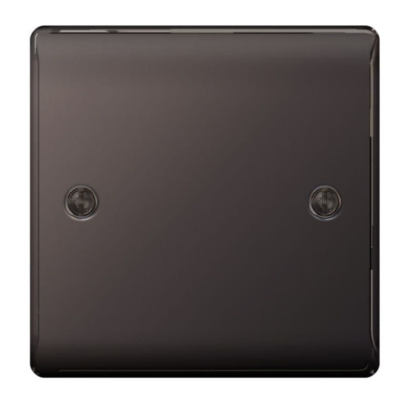 BG Blank Plate 1 Gang Black Nickel