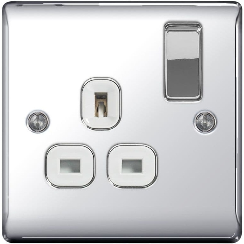 BG Chrome 13a Switched Socket – 1 Gang