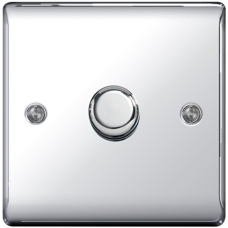 BG Chrome 2 Way Dimmer Switch 400w – 1 Gang