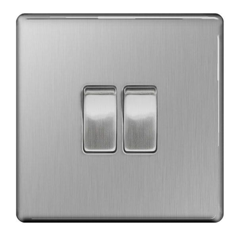 BG Light Switch 10ax Plate 2 Switch – 2way