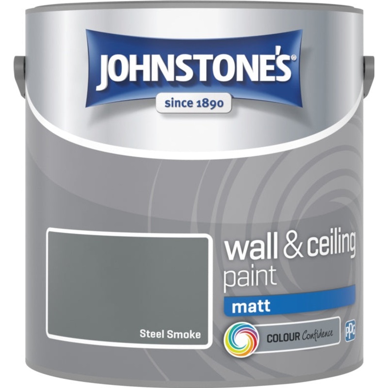 Johnstone’s Wall & Ceiling Matt 2.5L – Steel Smoke