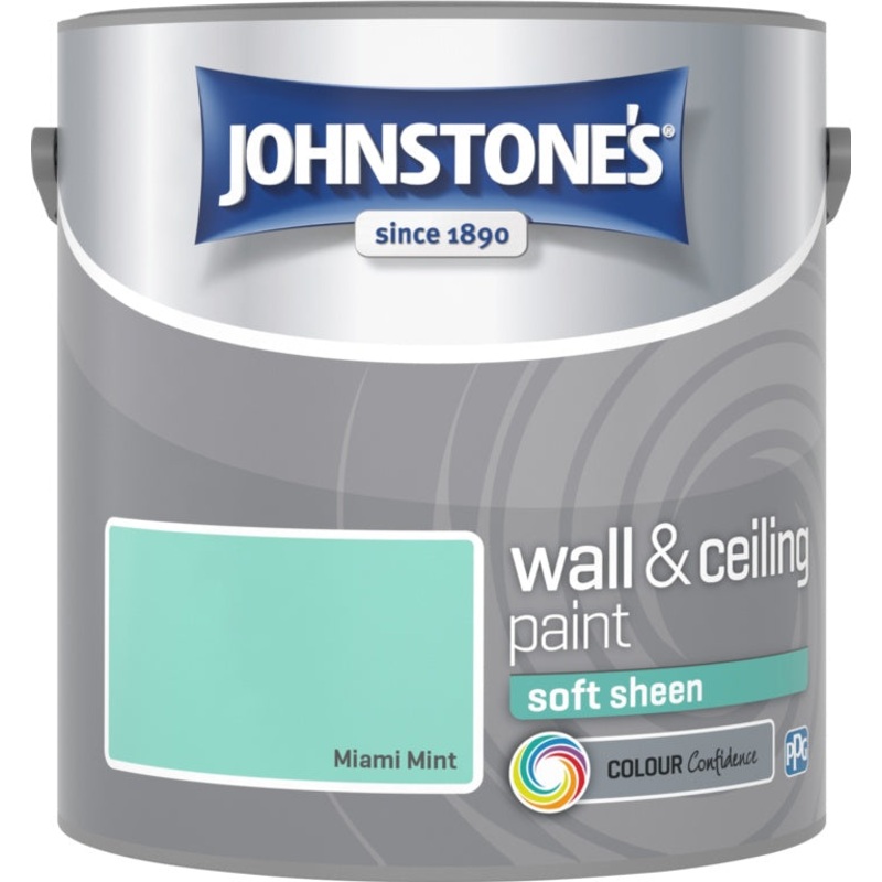 Johnstone’s Wall & Ceiling Soft Sheen 2.5L – Miami Mint