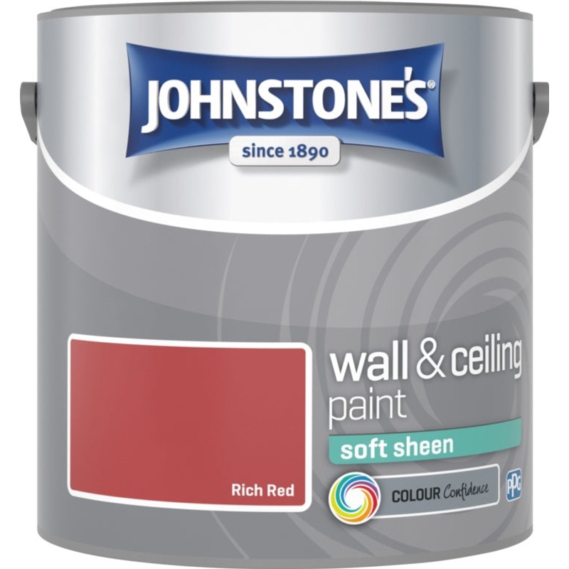 Johnstone’s Wall & Ceiling Soft Sheen 2.5L – Rich Red