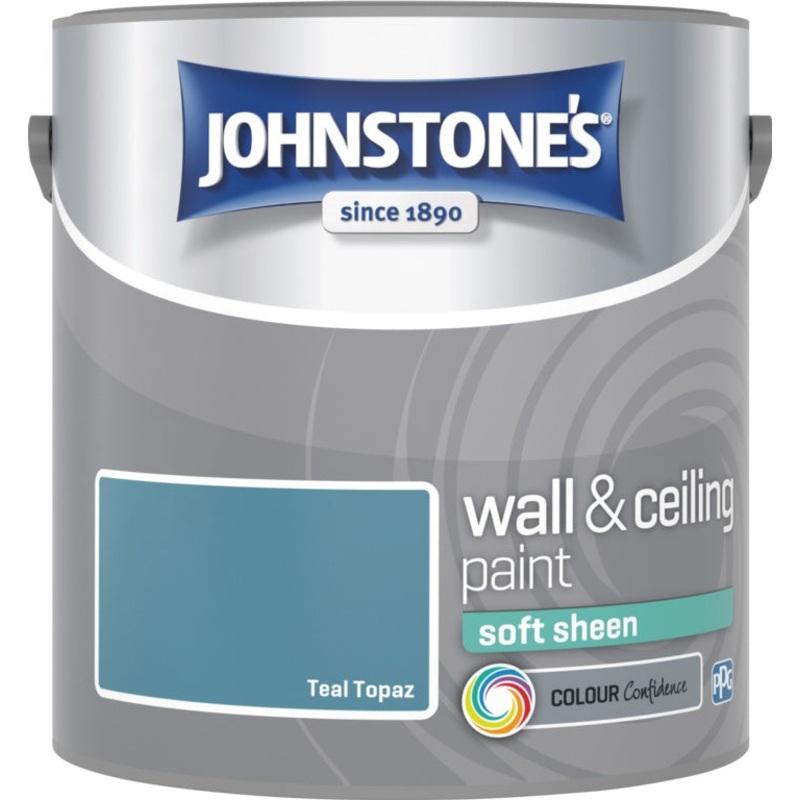 Johnstone’s Wall & Ceiling Soft Sheen 2.5L – Teal Topaz