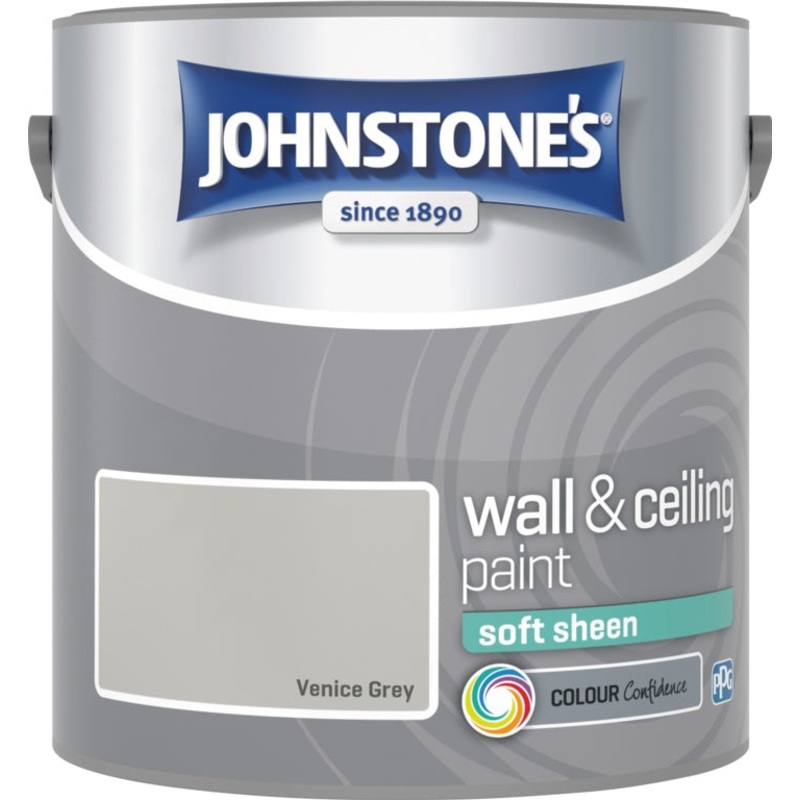 Johnstone’s Wall & Ceiling Soft Sheen 2.5L – Venice Grey