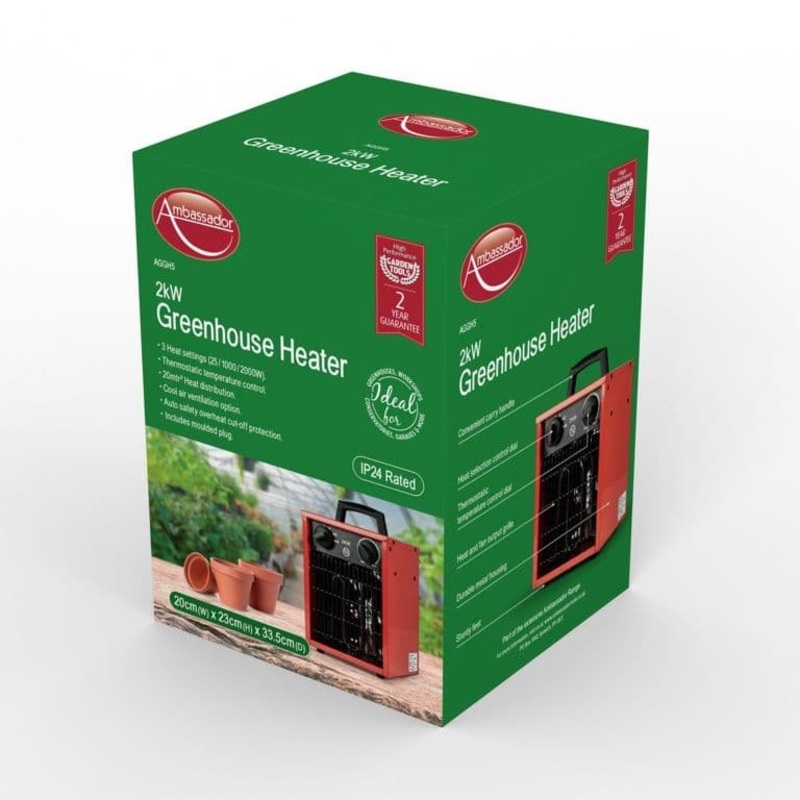Ambassador Greenhouse Heater – 20cm(W) x 23cm(H) x 33.5cm(D)
