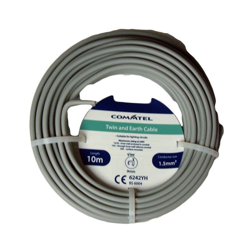 Commtel Twin and Earth Cable – 10m x 1.5mm