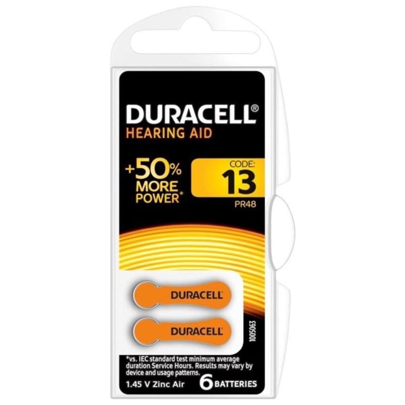 Duracell Hearing Aid Battery – 13 – Pack 6