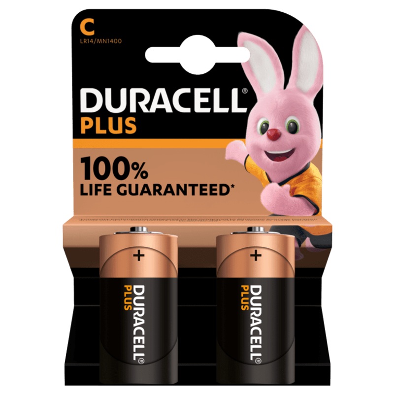 Duracell Plus Alkaline Batteries – C