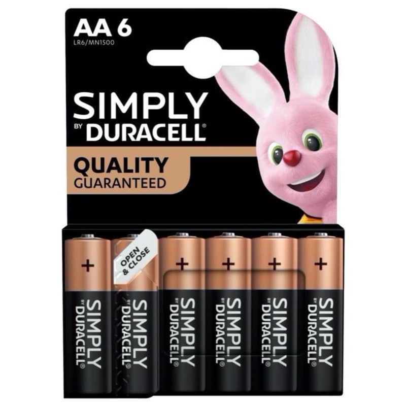 Duracell Simply Batteries – AA Pack 6