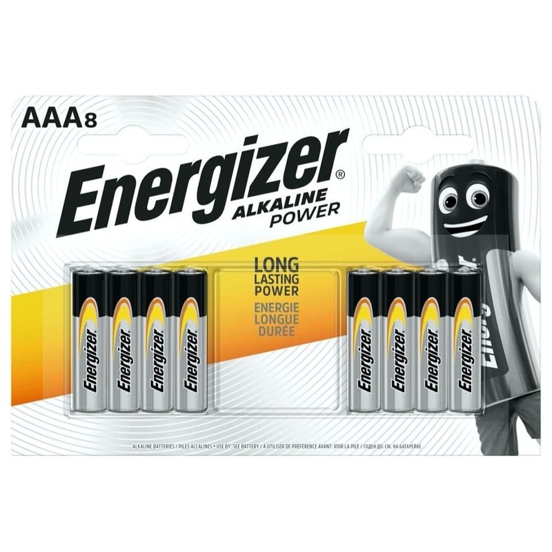 Energizer Alkaline Power Batteries – AAA Pack 8