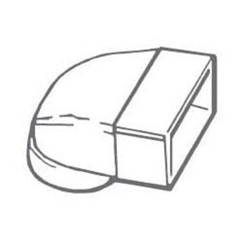 Manrose Elbow Female Round Connector – 4/100mm/110x54mm