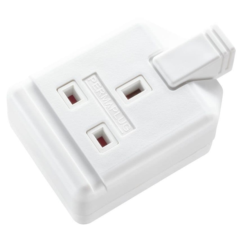 Masterplug Rubber Extension Socket White – BS1363/13a