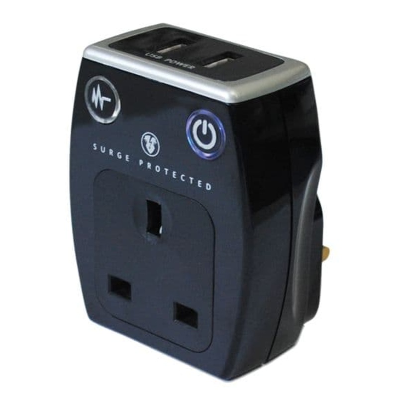 Masterplug Surge Adaptor With 2 USB Sockets