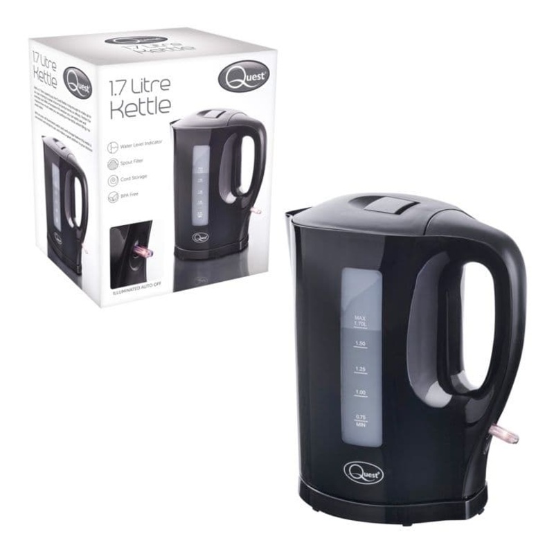 Quest 1.7L Jug Kettle – Black