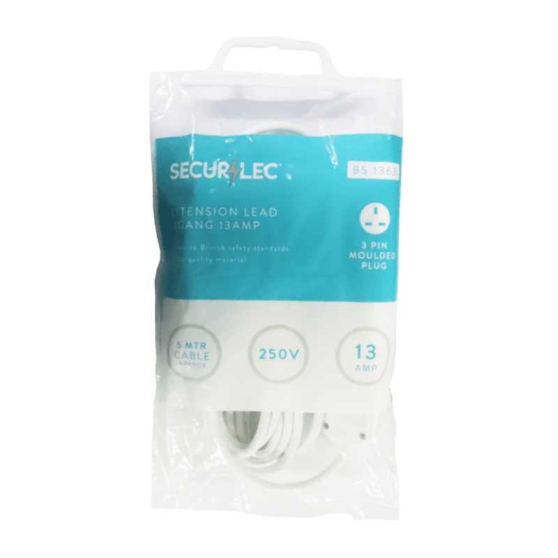 Securlec 4 Gang Extension Lead – 5m 13 Amp