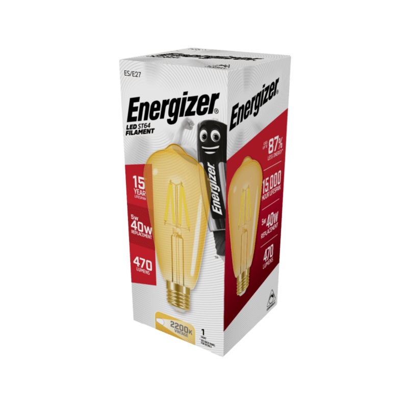 Energizer Filament LED ST64 E27 Dimmable – 5w 470lm
