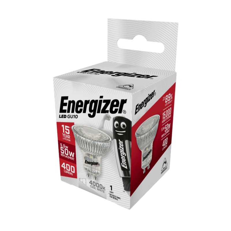 Energizer LED GU10 Cool White Dimm – 5.5w 375lm