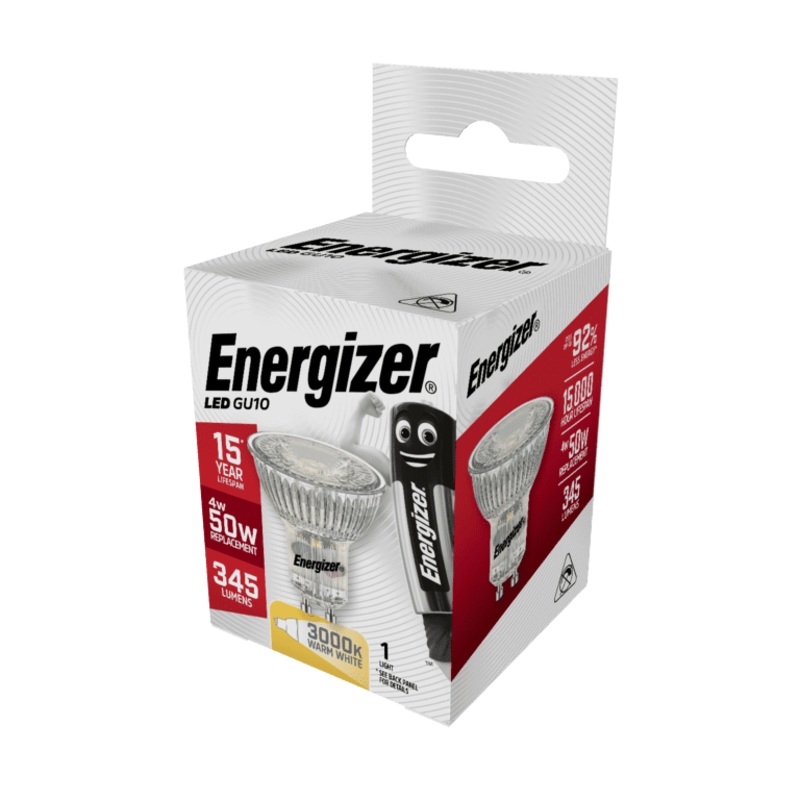 Energizer LED GU10 Warm White 36 – 4w 345lm