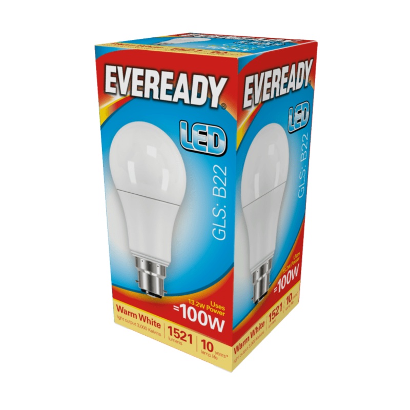 Eveready LED GLS 14w – 1521lm Warm White 3000k B22
