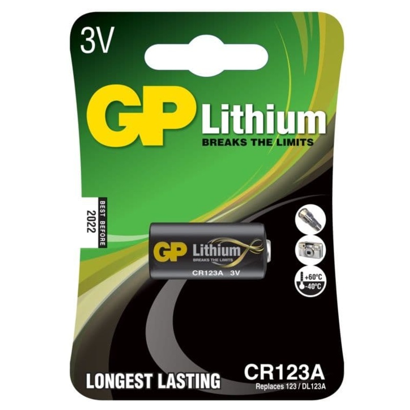GP Lithium Battery CR123A – Single