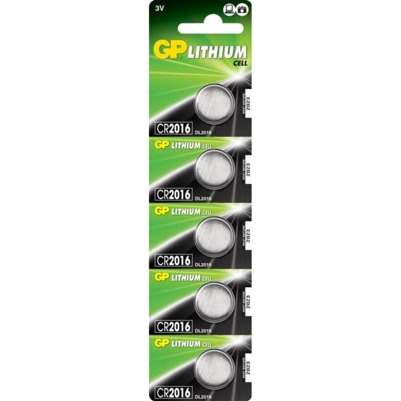 GP Lithium Button Cell Battery – CR2016 Card 5
