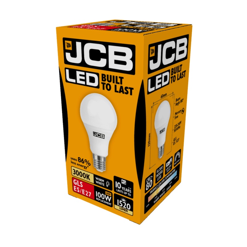 JCB LED A60 1520lm Opal 15w – E27 2700k