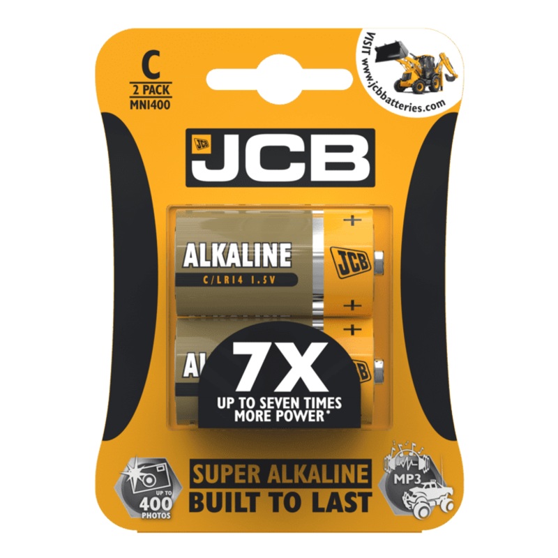 JCB Super Alkaline C Cell Batteries – LR14