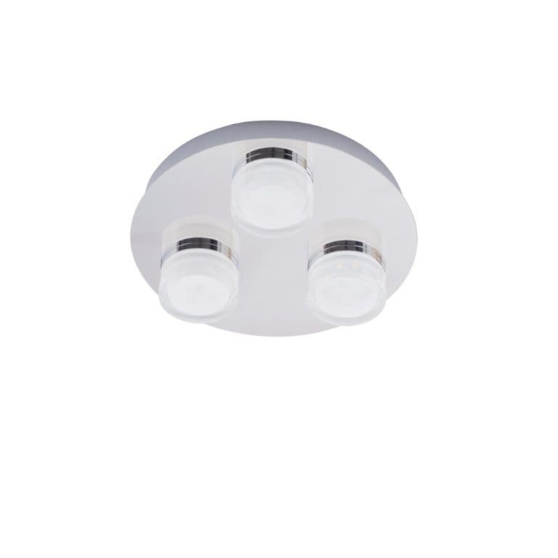 Spa Amalfi 3 Plate LED Flush Light – Chrome