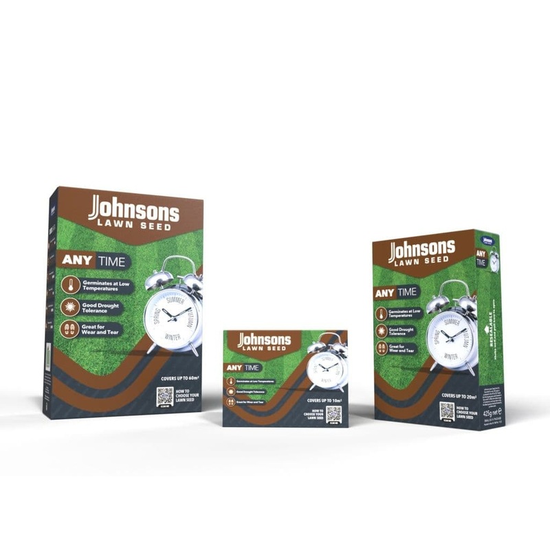 Johnsons Lawn Seed Anytime – 20sqm/425g