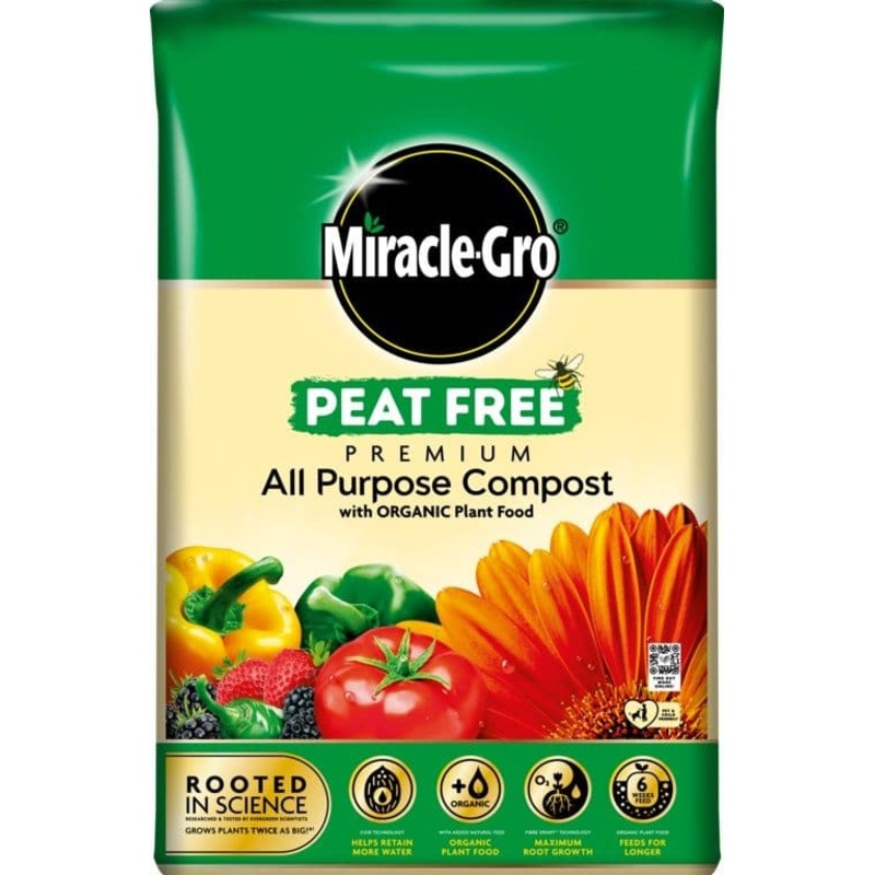 Miracle-Gro All Purpose Organic Peat Free Compost – 40L