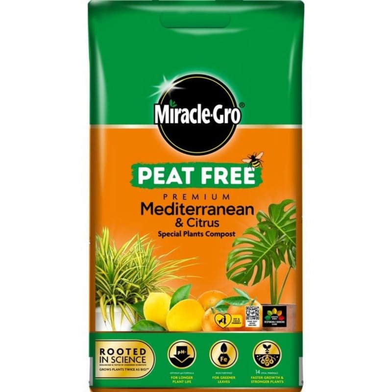 Miracle-Gro Peat Free Premium Mediterranean & Citrus Compost – 10L