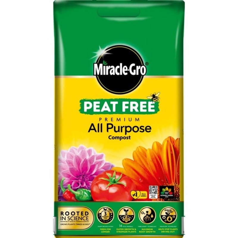 Miracle-Gro Premium All Purpose Peat Free Compost – 10L