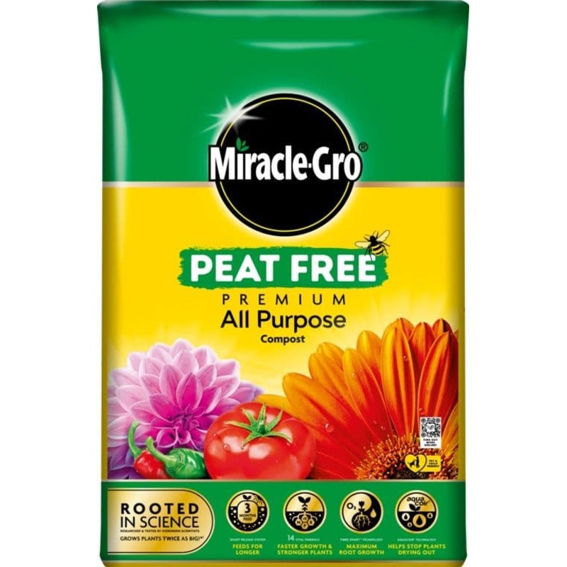 Miracle-Gro Premium All Purpose Peat Free Compost – 20L