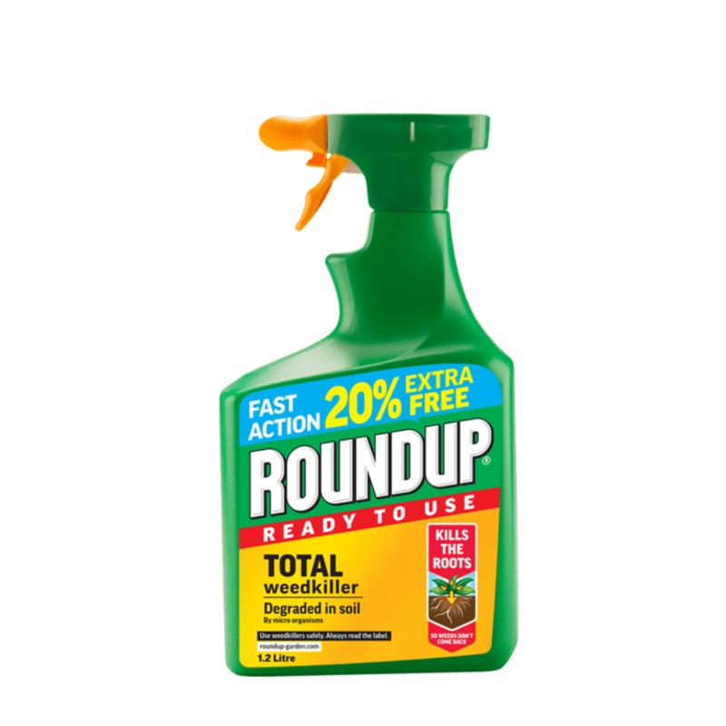 Roundup Total Ready to Use Weed Killer – 1L Plus 20% Extra Free