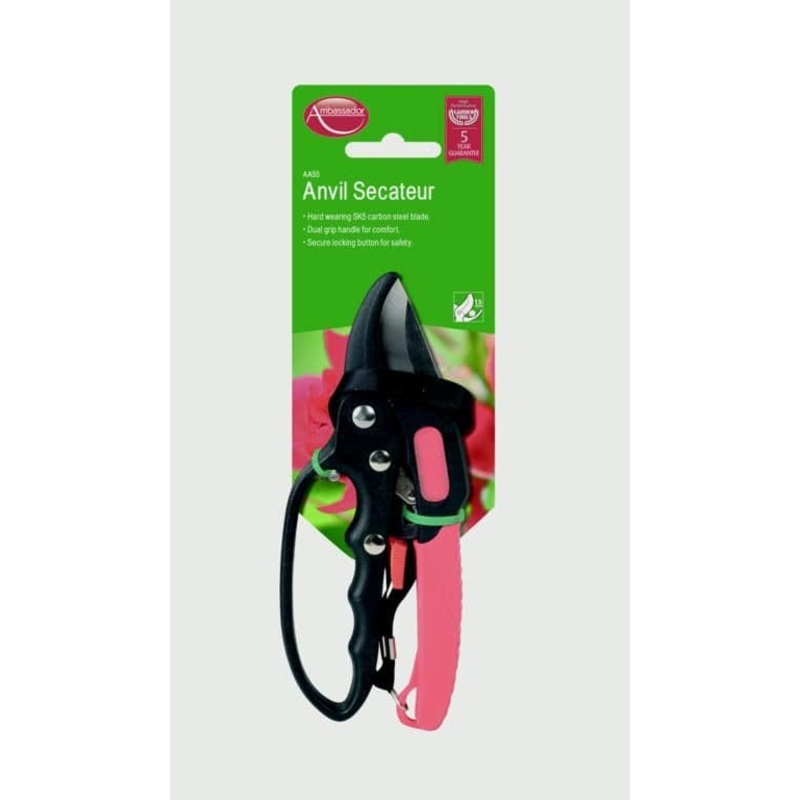Ambassador Anvil Secateur – 18mm Cutting