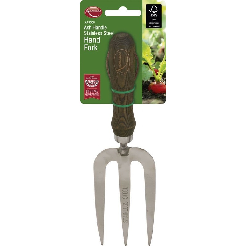 Ambassador Ash Handle Stainless Steel Hand Fork
