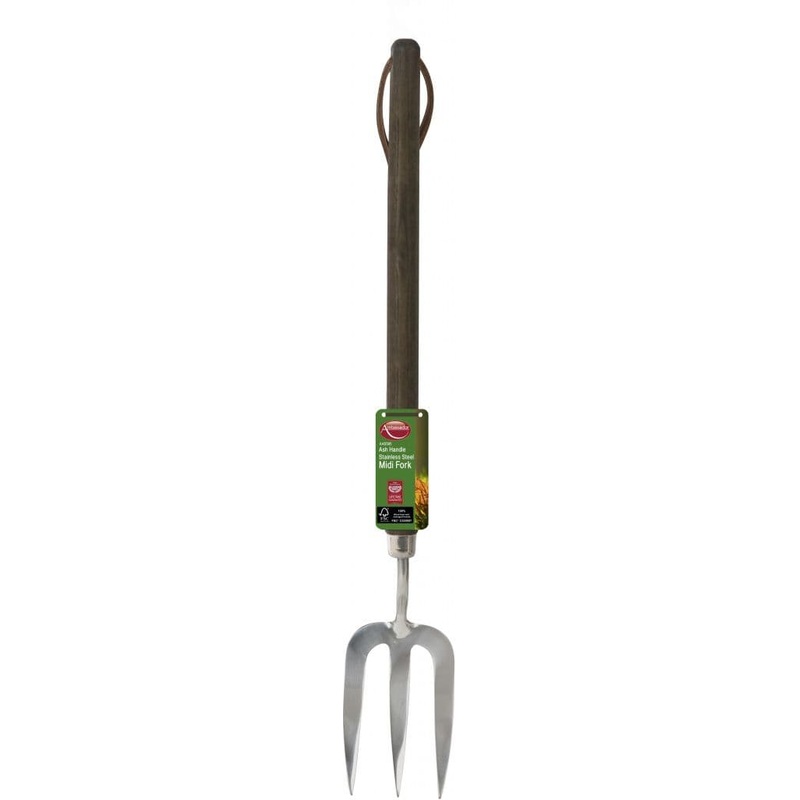 Ambassador Ash Handle Stainless Steel Midi Fork – Length: 46cm